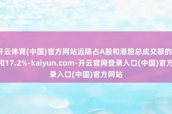 开云体育(中国)官方网站远隔占A股和港股总成交额的7.3%和17.2%-kaiyun.com-开云官网登录入口(中国)官方网站