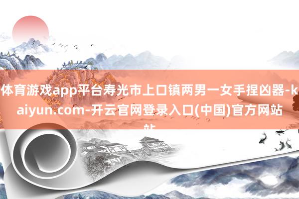 体育游戏app平台寿光市上口镇两男一女手捏凶器-kaiyun.com-开云官网登录入口(中国)官方网站