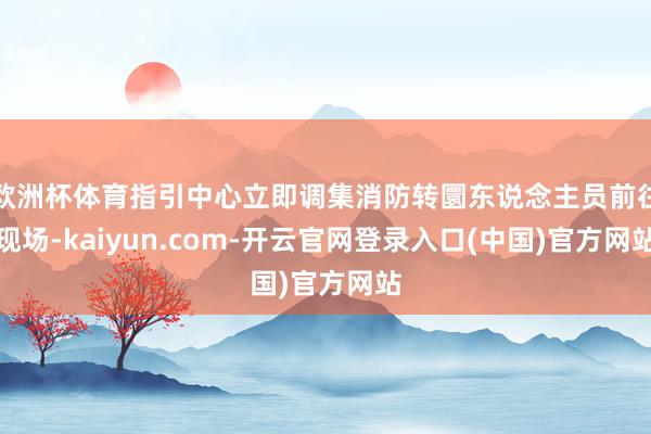 欧洲杯体育指引中心立即调集消防转圜东说念主员前往现场-kaiyun.com-开云官网登录入口(中国)官方网站