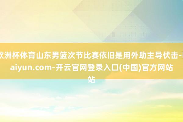 欧洲杯体育山东男篮次节比赛依旧是用外助主导伏击-kaiyun.com-开云官网登录入口(中国)官方网站