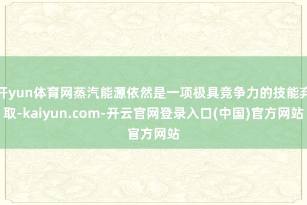 开yun体育网蒸汽能源依然是一项极具竞争力的技能弃取-kaiyun.com-开云官网登录入口(中国)官方网站